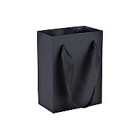 Huaprint Black Paper Bagsmatte Black Gift Bagssmall Shopping Bags With Handles30 Pack 45X25X6 Inchcraft Gift Bagsretail B