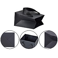 Huaprint Black Paper Bagsmatte Black Gift Bagssmall Shopping Bags With Handles30 Pack 45X25X6 Inchcraft Gift Bagsretail B