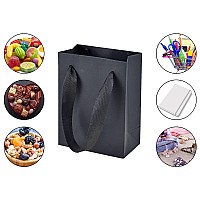 Huaprint Black Paper Bagsmatte Black Gift Bagssmall Shopping Bags With Handles30 Pack 45X25X6 Inchcraft Gift Bagsretail B