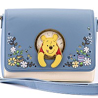 Loungefly Winnie The Pooh 95Th Anniversary Crossbody Bag Light Blue