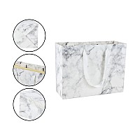 Huaprint Marble Paper Bagsmarble Gift Bagslarge Shopping Bags With Handles20 Pack Gift Bag 13X5X10Inchretail Bagsparty Favo