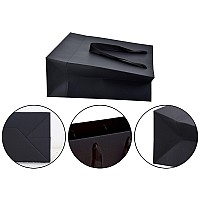 Huaprint Black Paper Bagsmatte Black Gift Bagslarge Shopping Bags With Handles20 Pack Gift Bag 16X6X12Inchretail Bagsparty