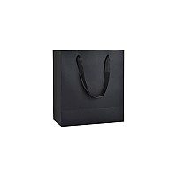 Huaprint Black Paper Bagsmatte Black Gift Bagsshopping Bags With Handles20 Pack Gift Bags 10X45X11Inchretail Bagsparty Fav