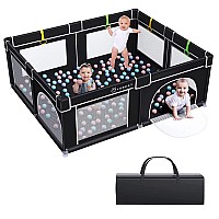 Yobest Baby Playpen Small Infant Playard With Gates Sturdy Safety Playpen With Soft Breathable Mesh Indoor Outdoor Toddler P