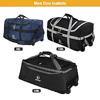 Redcamp 85L Foldable Duffle Bag With Wheels 26 1680D Oxford Collapsible Large Duffel Bag With Rollers For Camping Travel Gear