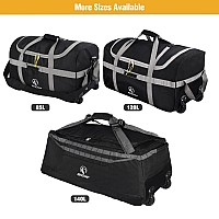 Redcamp 85L Foldable Duffle Bag With Wheels 26 1680D Oxford Collapsible Large Duffel Bag With Rollers For Camping Travel Gear