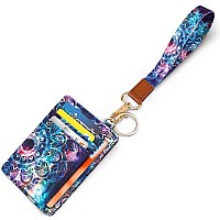 Coco Rossi Slim Front Pocket Wallet Rfid Id Card Holder Cute Small Wallet With Wrist Lanyards Key Chain Holder For Womenlace Ne