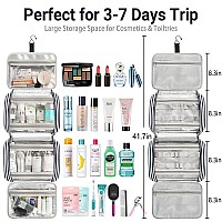 Toiletry Bag For Women Large Capacity Hanging Travel Toiletry Organizer For Traveling Women With 4 Compartments 1 Hanging Hook