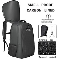 Mzipline Activated Carbon Lined Backpack Bag With Comb Lock Hoodie Water Resistantanti Theft Laptop Daypack Travel Bags For M