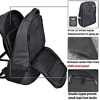 Mzipline Activated Carbon Lined Backpack Bag With Comb Lock Hoodie Water Resistantanti Theft Laptop Daypack Travel Bags For M