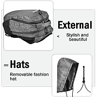 Mzipline Travel Backpack Bag With Comb Lock Hoodielarge Anti Theft Business Laptop Casual Daypack College Travel Bags For Men