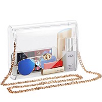 Haoguagua Clear Purse For Women Clear Bag Stadium Approved See Through Clear Handbag For Concerts Sports Events Gold