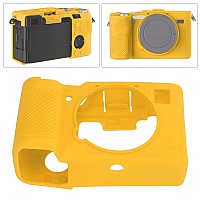 Camera Case For Sony A7C Soft Silicone Camera Skin Housing Case Protective Cover For Sony A7C Digital Camerayellow