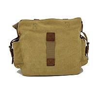 Sechunk Vintage Military Leather Canvas Laptop Bag Messenger Bags Medium Medium15