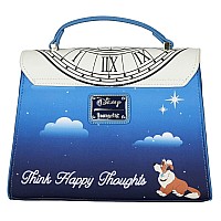 Loungefly Peter Pan Glow Clock Crossbody Bag Blue