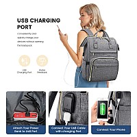 Lovevook 17 Inch Laptop Backpack Women Large Travel Computer Back Pack With Usb Charging Port Anti Theft Backpack For Women Te