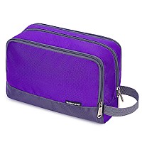 Toiletry Bag for Men Hanging Dopp Kit Water Resistant Shaving Bag Small Toiletry Bag for Traveling (Dark Purple)