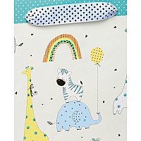 Papyrus 18 Jumbo Gift Bag Designed By House Of Turnowsky Zoo Animals With Balloons For Baby Showers Baby Sprinkles New Ba