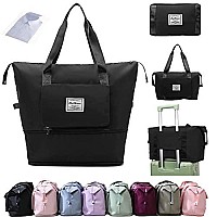 Ranslen Large Capacity Folding Travel Bagexpansion Travel Duffel Bag With Dry And Wet Separation Portable Travel Lightweight Wa