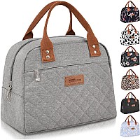 Homespon Insulated Lunch Bag For Women Men Adults Lunch Tote With Front Pocket Lunch Box Container Cooler Bag For Work Picnic G