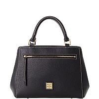 Dooney Bourke Handbag Pebble Grain Small Zip Satchel Black