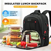 Lovevook Lunch Backpack For Men Insulated Cooler Backpacklunch Box Backpack For Men 17 Inch Laptop Backpack With Usb Port Boo