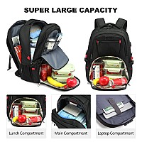 Lovevook Lunch Backpack For Men Insulated Cooler Backpacklunch Box Backpack For Men 17 Inch Laptop Backpack With Usb Port Boo