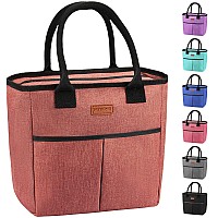 Fithome Insulated Lunch Bag For Womenmen Reusable Leakproof Cooler Thermal Lunch Box Tote Bags Fit For Ice Pack Adults Colleg