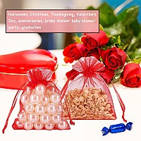 Yql Organza Bags 3X4100Pcs Red Mini Organza Drawstring Bags Organza Jewelry Pouches Wedding Party Valentine Gift Mesh Candy Bag