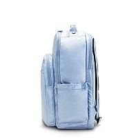 Kipling Seoul Extra Large Metallic 17 Laptop Backpack Pebble Blue Met