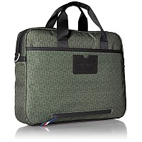 Tommy Hilfiger Mens Leo Briefcase Army Greenfaded Military One Size