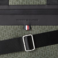 Tommy Hilfiger Mens Leo Briefcase Army Greenfaded Military One Size