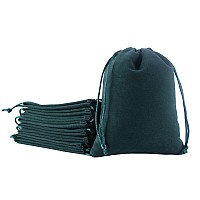 Sansam Small Velvet Gift Bags With Drawstring 20Pcs 20X28 Inch Dark Green Drawstring Velvet Cloth Jewelry Pouches