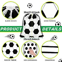 Shappy 24 Pieces Small Sport Drawstring Bags Candy Bag Party Goodie Favor Supplies Gifts For Sports Soccer 98 X 118 Inch