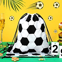 Shappy 24 Pieces Small Sport Drawstring Bags Candy Bag Party Goodie Favor Supplies Gifts For Sports Soccer 98 X 118 Inch