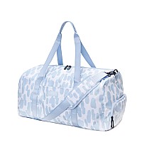 Jadyn 22 Womens Large Duffelweekender Bag With Shoe Pocket Travel Bag Raindrop