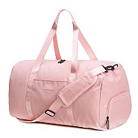 Jadyn 22 Womens Large Duffelweekender Bag With Shoe Pocket Travel Bag Pink Blush