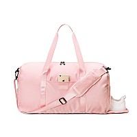 Jadyn 22 Womens Large Duffelweekender Bag With Shoe Pocket Travel Bag Pink Blush