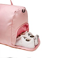 Jadyn 22 Womens Large Duffelweekender Bag With Shoe Pocket Travel Bag Pink Blush