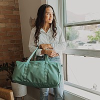 Jadyn 22 Womens Large Duffelweekender Bag With Shoe Pocket Travel Bag Sage Green