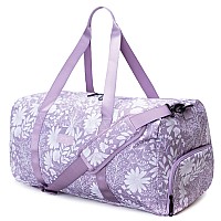 Jadyn 22 Womens Large Duffelweekender Bag With Shoe Pocket Travel Bag Dusty Lavender