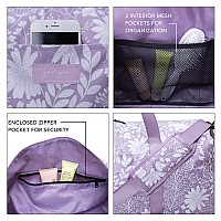 Jadyn 22 Womens Large Duffelweekender Bag With Shoe Pocket Travel Bag Dusty Lavender