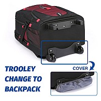 Lovevook Rolling Backpack Laptop Backpack With Wheels Waterproof Travel Backpack For Men Carry On Luggage Business Backpack Fit