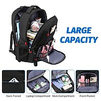 Lovevook Rolling Backpack Laptop Backpack With Wheels Waterproof Travel Backpack For Men Carry On Luggage Business Backpack Fit