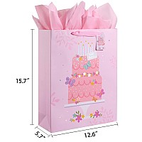 Suncolor 2 Pack 16 Extra Large Gift Bags With Tissue Paper For Girls Birthday Party Bags