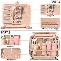 Cubetastic Hanging Travel Toiletry Bag Portable Travel Makeup Bag With Handle Waterproof Nylon Cosmetic Organizer Pouch With 3