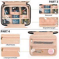 Cubetastic Hanging Travel Toiletry Bag Portable Travel Makeup Bag With Handle Waterproof Nylon Cosmetic Organizer Pouch With 3