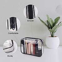 Wedama Tsa Approved Toiletry Bag Cosmetic Bags 4 Pack With Zipper Carry On Airline Airport Travel Accessories Pvc Makeup Bags