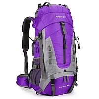 Kingsguard 60L Hiking Backpack Men Women Camping Backpack Waterproof Backpacking Mountaineering Climbing Daypack With Rain Cove