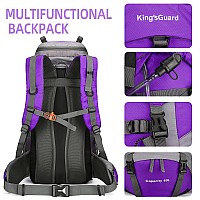 Kingsguard 60L Hiking Backpack Men Women Camping Backpack Waterproof Backpacking Mountaineering Climbing Daypack With Rain Cove